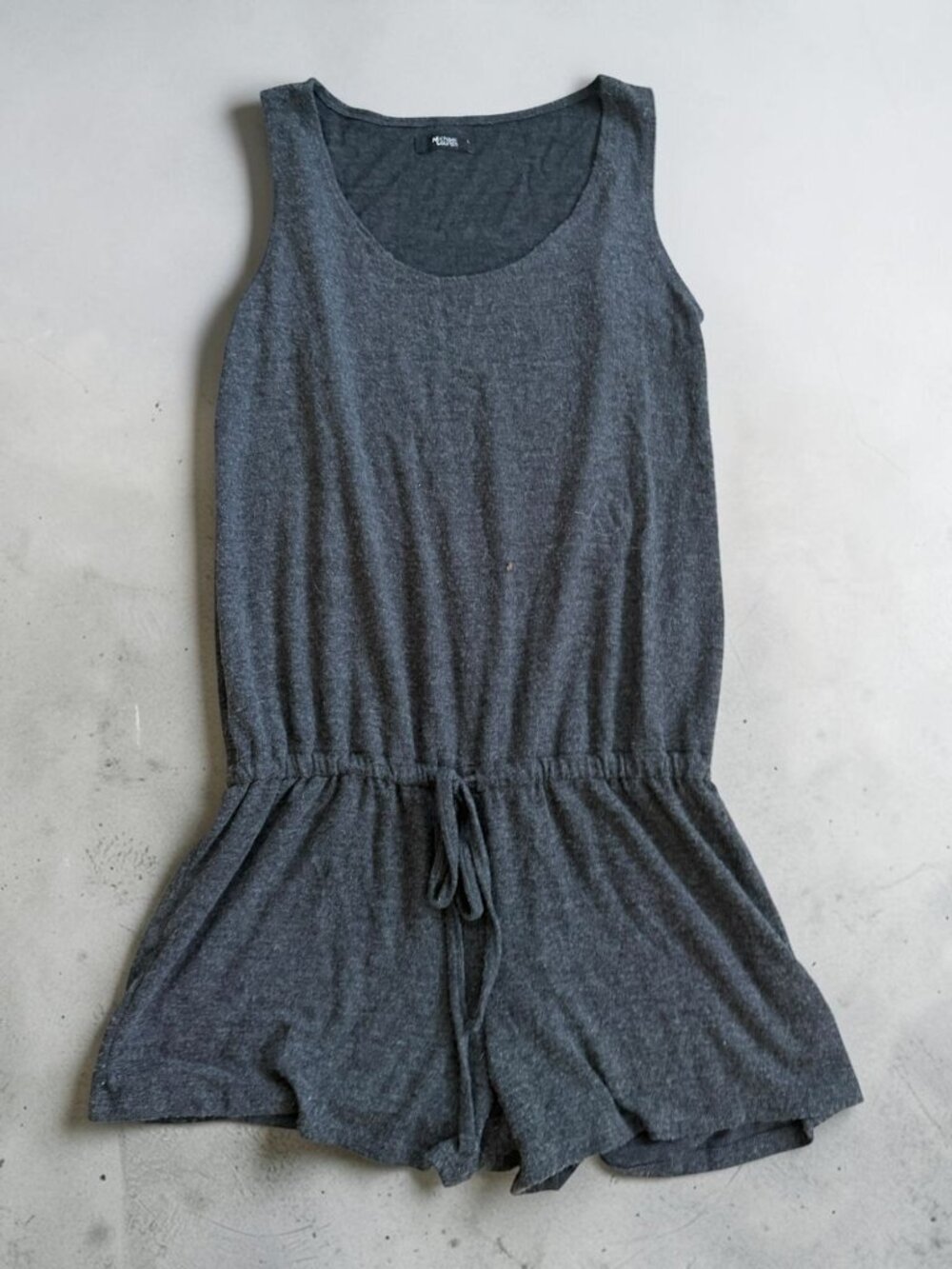 MICHAEL LAUREN Charcoal Gray Tank Top Romper Size Large
